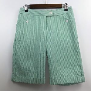 Green/White Striped Harold Bermuda short, Size 2